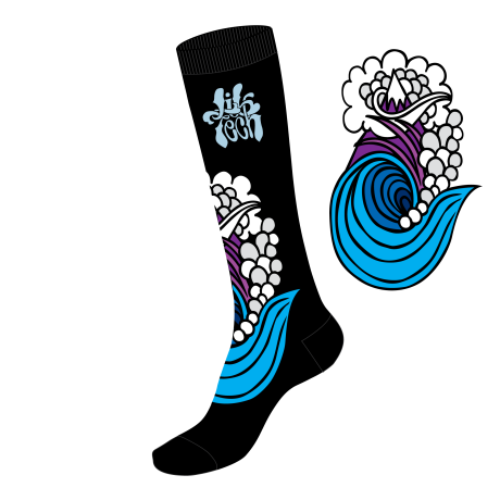 Przejdź do produktu Skarpety Lib Tech JL Mtn Wave Riding Sock Black /2027